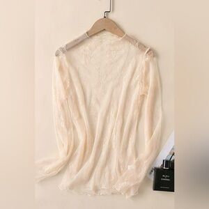Lace Mesh Sheer Top